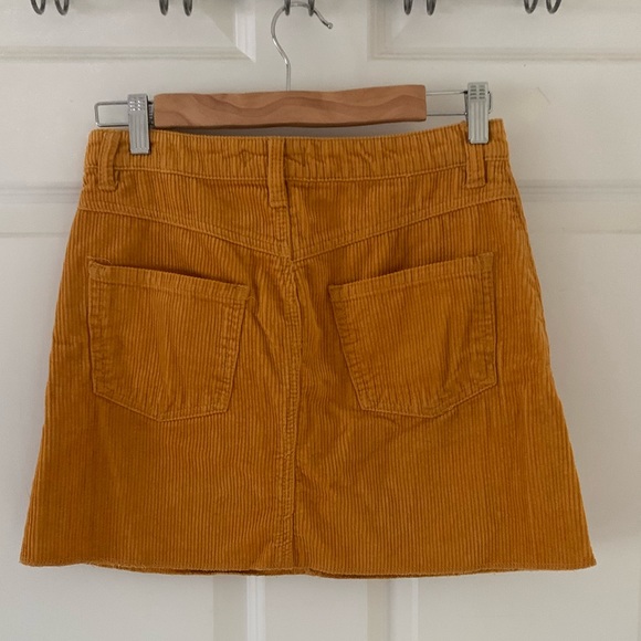 Forever 21 size small mustard yellow corduroy skirt - Picture 2 of 3